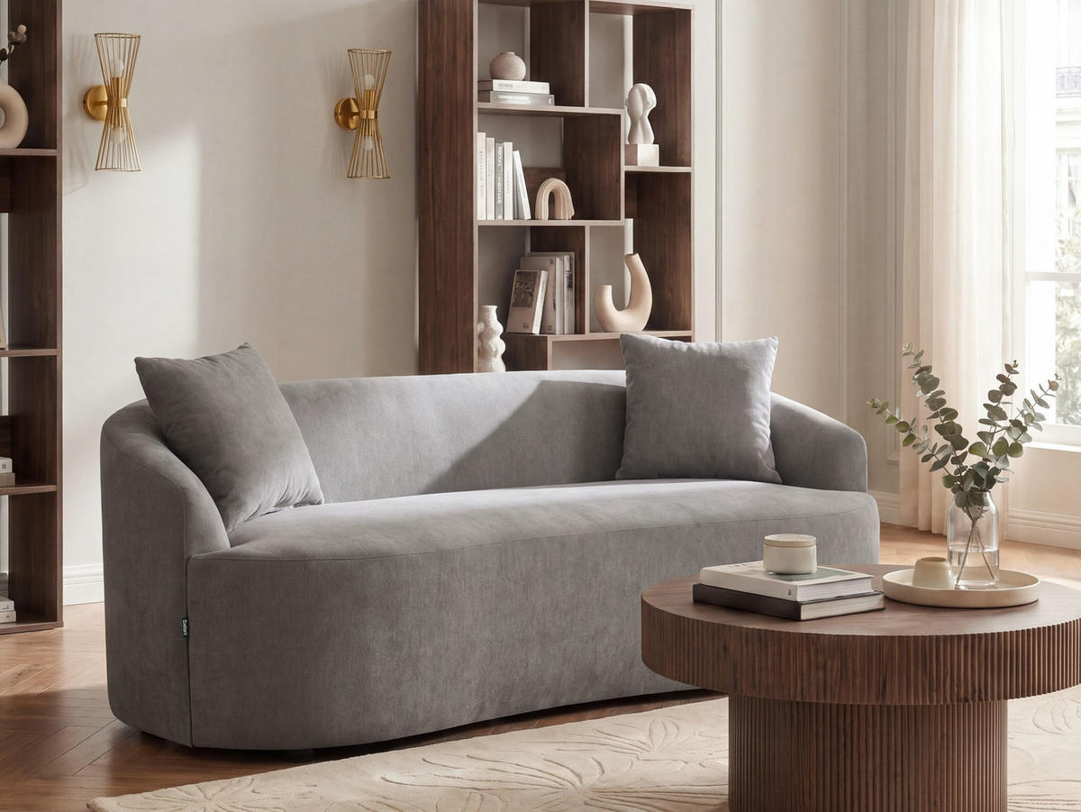 SOFA Stoff Grau Amal - Dunkelgrau, Textil (175/68/80cm) - Beliani