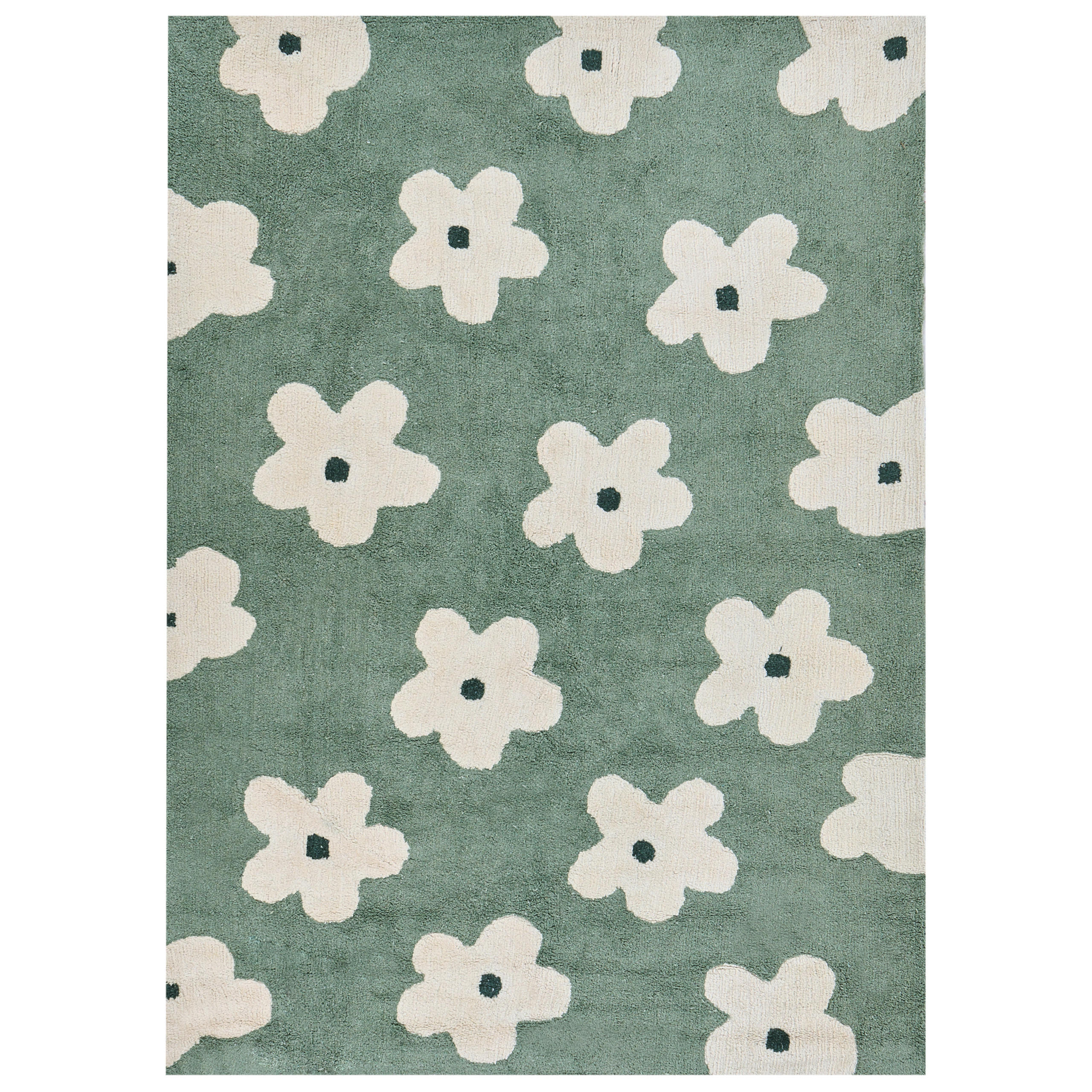 KINDERTEPPICH Grün 160/230 cm Baumwolle Mokhva - Grün, Textil (160/230cm) - Beliani