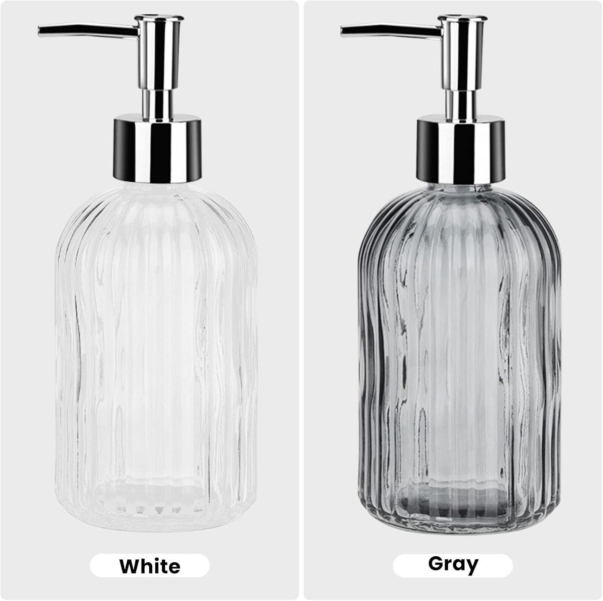 SEIFENSPENDER , Flüssigseifenspender – 2-teilig - Transparent, Glas (6.9/3.5/18.7cm) - BELZ
