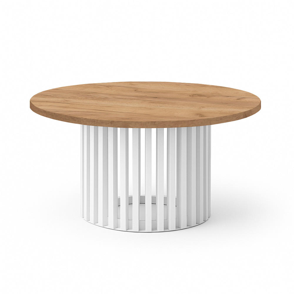 COUCHTISCH DOVER, 75 cm, minimalistisch und zeitlos, Eiche Craft Golden/Weiß - Eichefarben/Weiß, Holz (40/75/40cm) - Dekori_Interiors