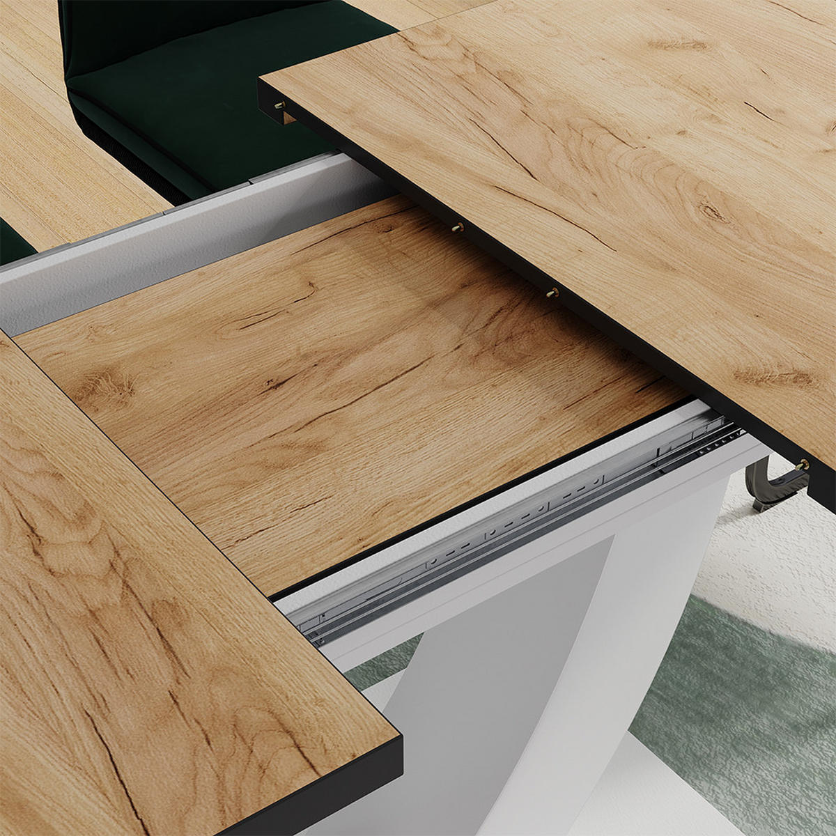 JÍDELNÍ STŮL Fenaro Zlatá síla dub/bílá - bílá/medově dubová, kompozitní dřevo (80/120/77.4cm) - Vicco