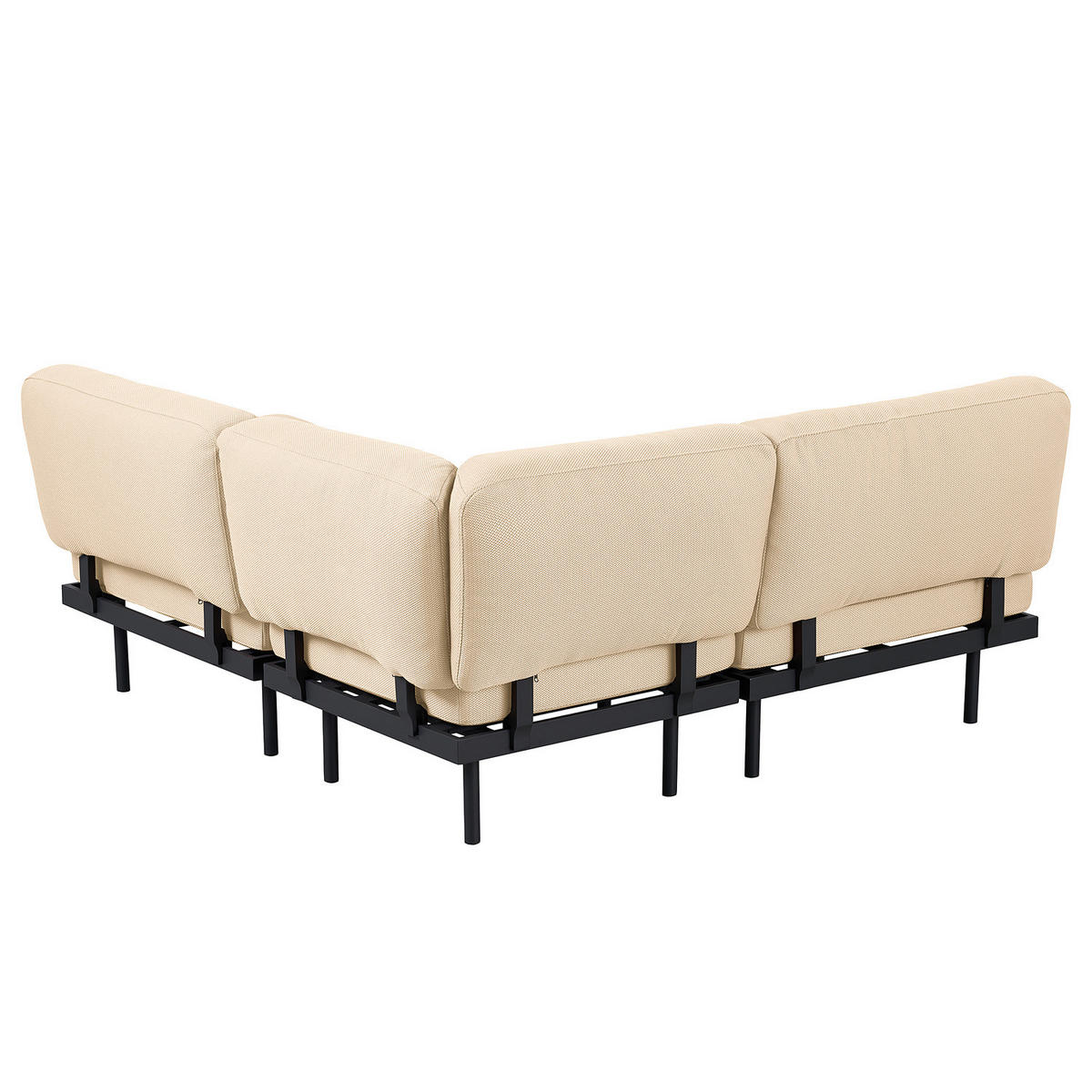 OUTDOOR-ECKSOFA - Beige, Textil/Metall (172/80/186cm) - home24