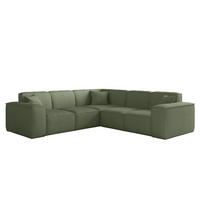 SOFA Celes Premium Stoff Scala - Jadegrün, Holzwerkstoff/Textil (246/246cm) - Fun Möbel