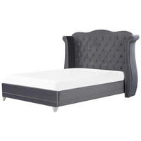 POLSTERBETT 180/200 cm Grau Ayette - Grau, Textil (180/200cm) - Beliani