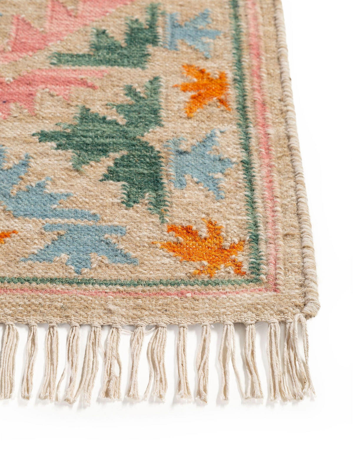 KELIM handgewebt Zohra Multicolor/Beige 120x170 cm - Multicolor, Textil (120/170cm) - benuta Pure