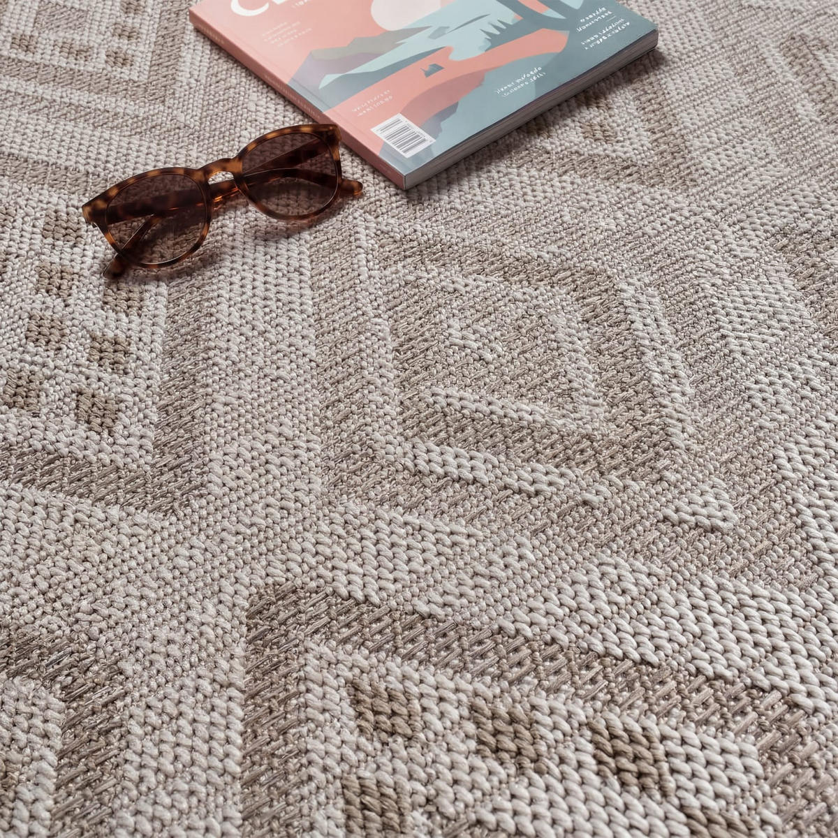 OUTDOORTEPPICH 200/200 cm Vermont 184 - Beige, Kunststoff (200/200cm) - Paco Home