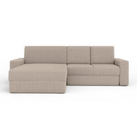 ECKSOFA TOCO XL 275/170 cm in Cord Beige links - Beige, Holz/Holzwerkstoff (275/170cm) - Deine Möbel 24