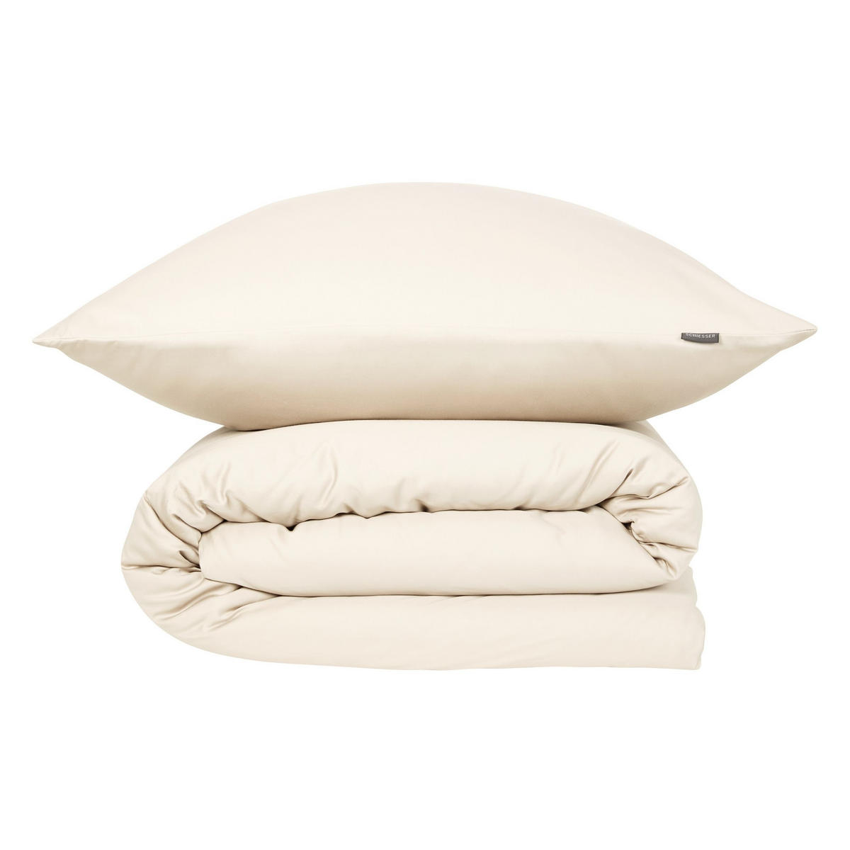 BETTWÄSCHESET Ella - Baumwollsatin - 2-teilig - 155 x 220 cm - Perlmutt - Creme, Textil (155/220cm) - SCHIESSER