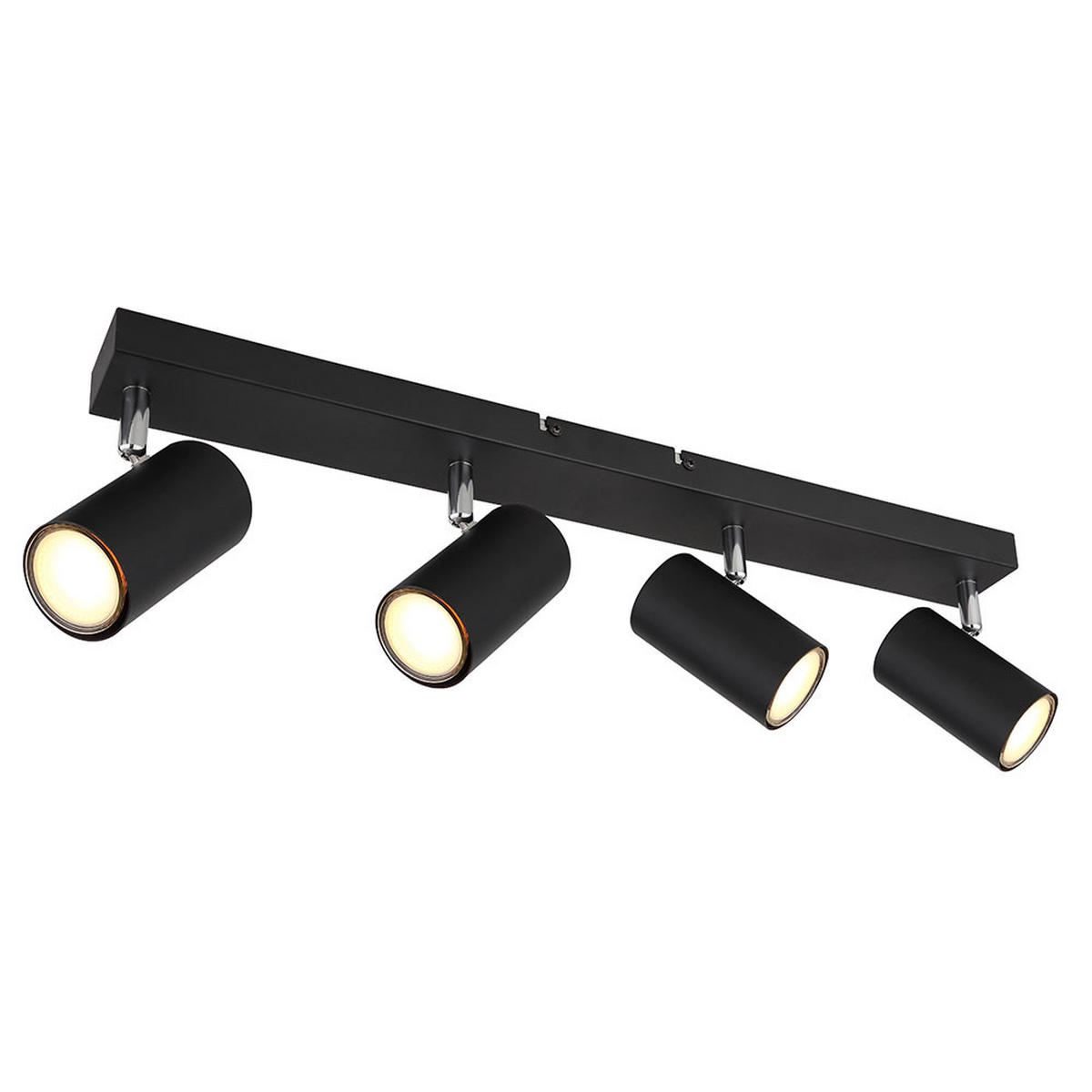 LED DECKENLEUCHTE Robby Schwarz - Schwarz, Metall (56/6/12cm) - Globo Lighting