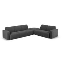 ECKSOFA rechts Molino aus Boucle dunkelgrau 6 Sitzplätze - Dunkelgrau, Textil (250/315cm) - Micadoni