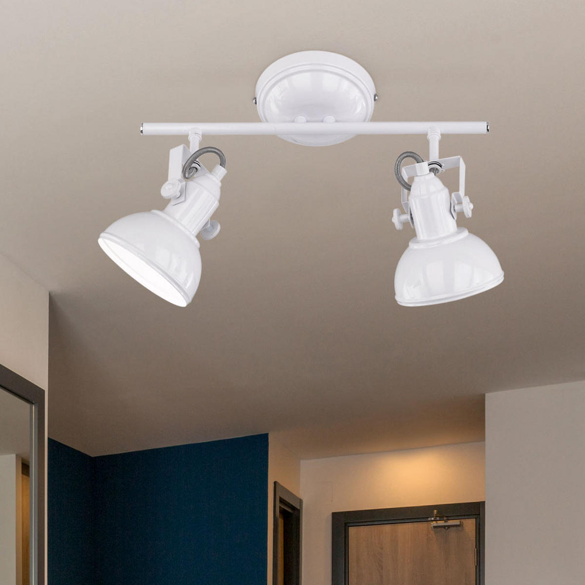 LED DECKENLEUCHTE Weiß Metall - Weiß, Metall (36/13/25cm)