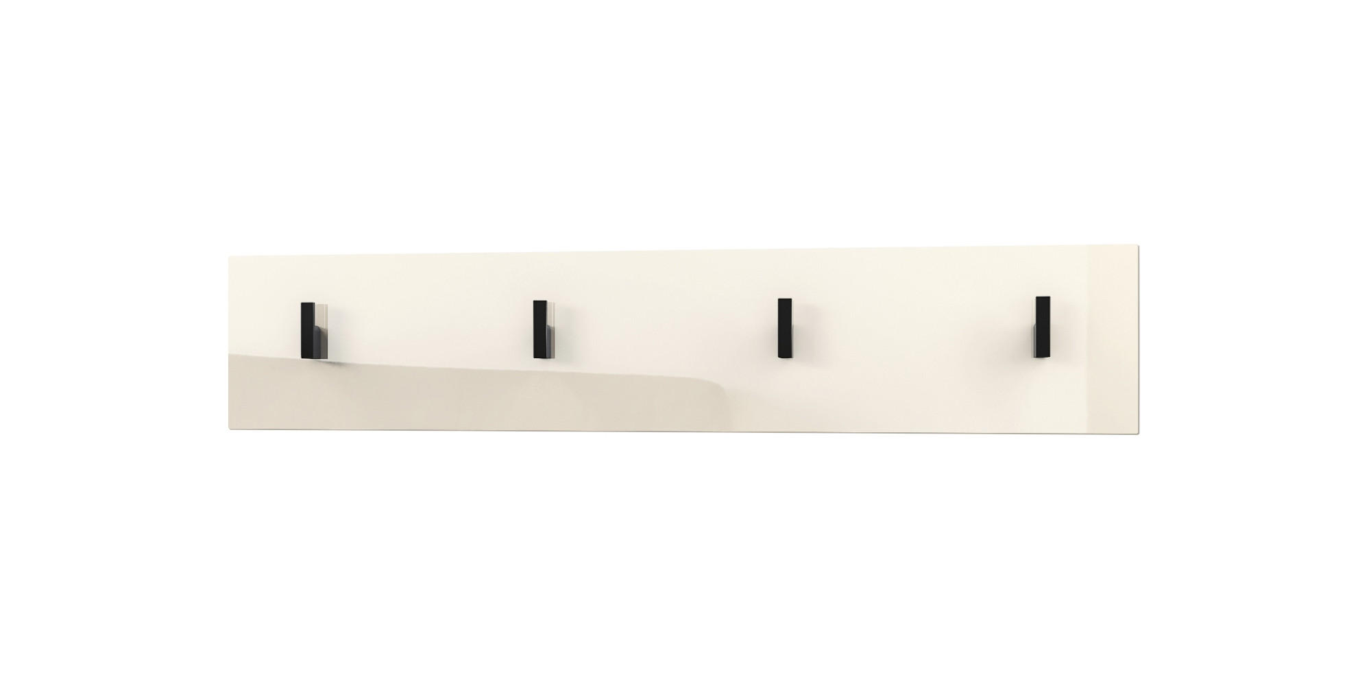 GARDEROBENPANEEL Linea Creme Hochglanz - Creme, Holzwerkstoff (72.5/14.5/3.5cm) - Vladon