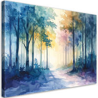 LEINWANDBILD Natur und Botanik 60x40cm - Blau, Textil (60/40cm) - Feeby