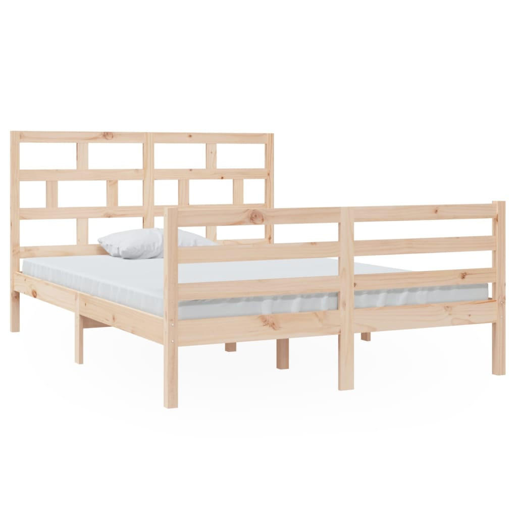 BETT Kernen 146/205.5 cm - Braun, Holz (140/200cm) - Nettlife