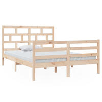 BETT Kernen 146/205.5 cm - Braun, Holz (140/200cm) - Nettlife