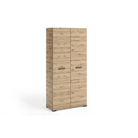 DREHTÜRENSCHRANK ALBANO 90/186/56cm 2-türig Eiche Artisan - Eiche Artisan, Holzwerkstoff (90/186/56cm) - MASSENO