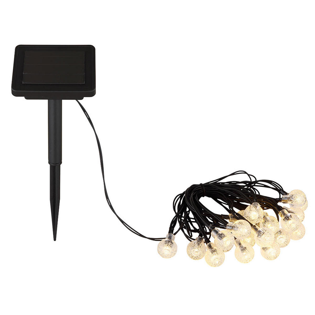 LED AUSSENLEUCHTE Kugel Schwarz Kunststoff - Schwarz, Kunststoff (280/1.8/1.8cm) - Globo Lighting