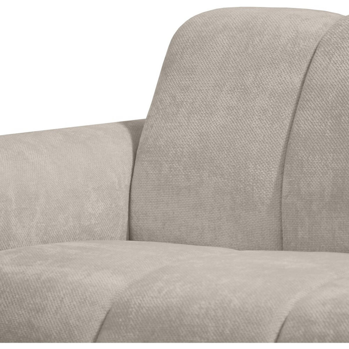 ECKSOFA Volare Mini ohne Schlaffunktion beige rechts, Storm-Stoff - Beige/Schwarz, Textil/Metall (256/165cm) - Beautysofa