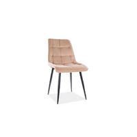 ESSZIMMERSTUHL Chic Beige Samtstoff - Beige, Kunststoff (50/88/50cm)