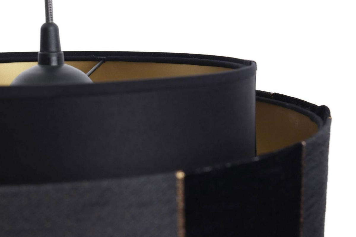 HÄNGELEUCHTE Gold 40/27 cm - Schwarz, Kunststoff (40/1/27cm) - ONZENO