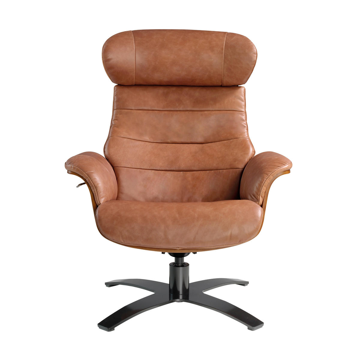 SESSEL Leder Braun und Grau 80 / 84 / 100 cm - Dunkelgrau/Braun, Leder (80/100/84cm) - ANGEL CERDA