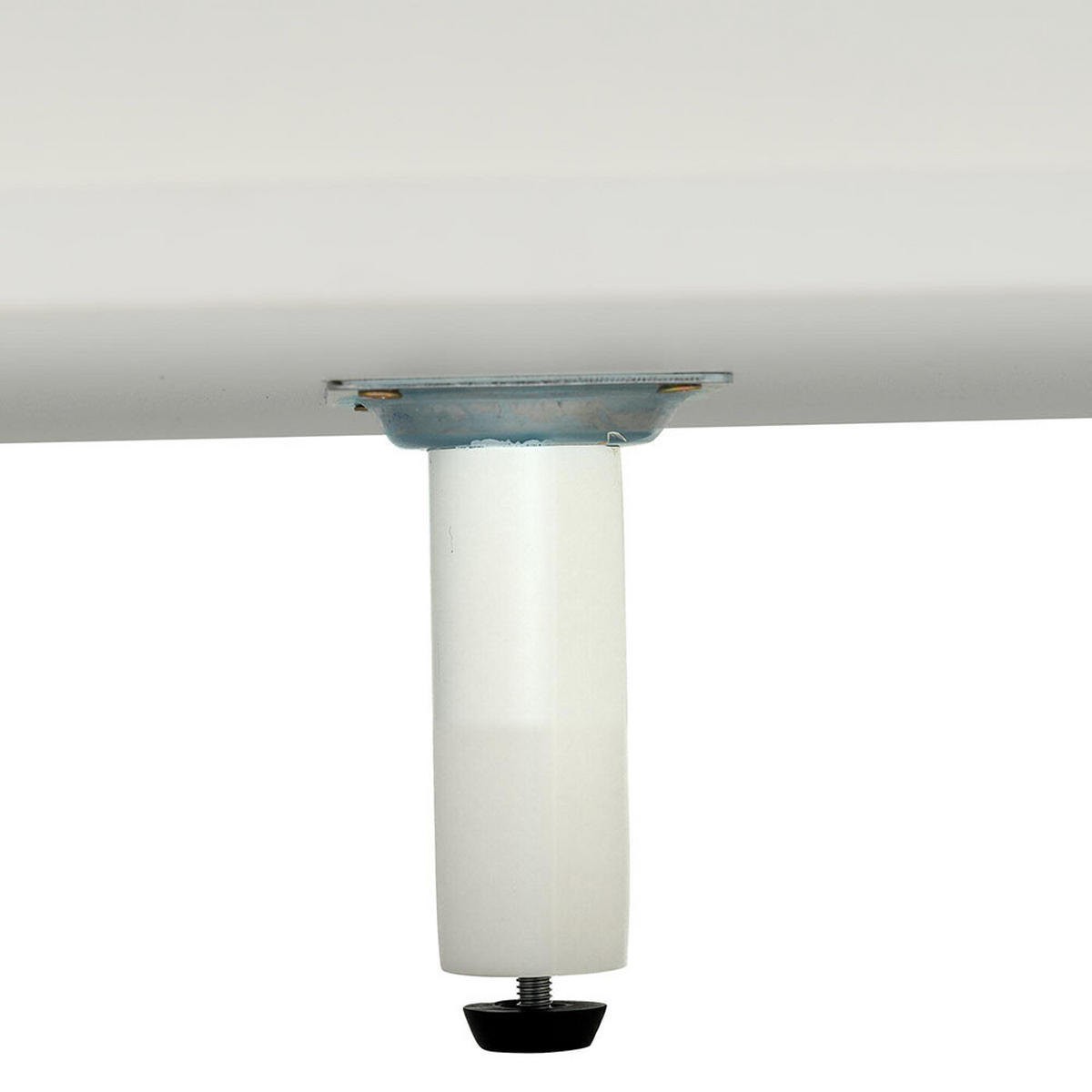 SIDEBOARD in Hochglänzendes weißes mit Stauraum - Weiß, Holz (40/70/130cm) - KOMHTOM