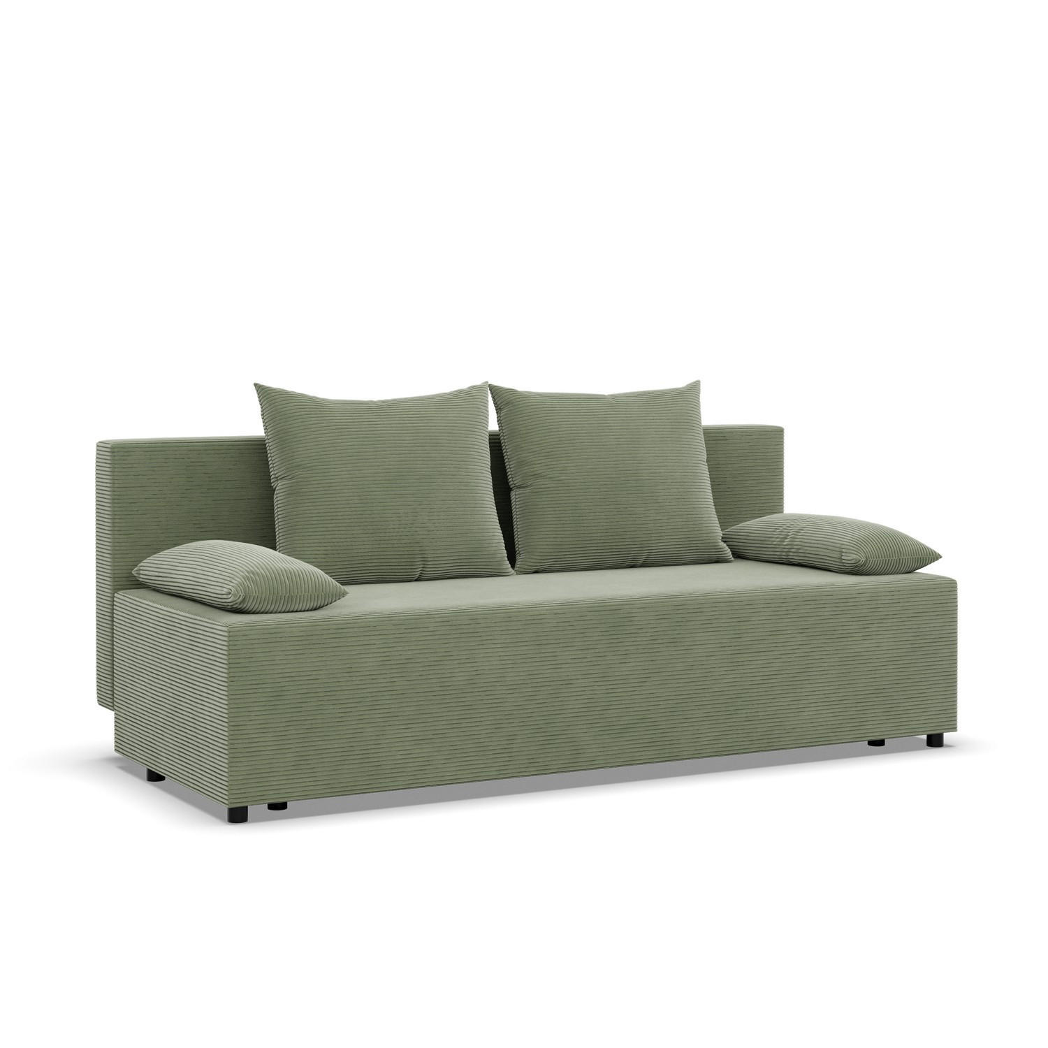 SOFA 3-SITZER MIT SCHLAFFUNKTION FERMO Grün - Grün, Textil (92/95/191cm) - Mebligo