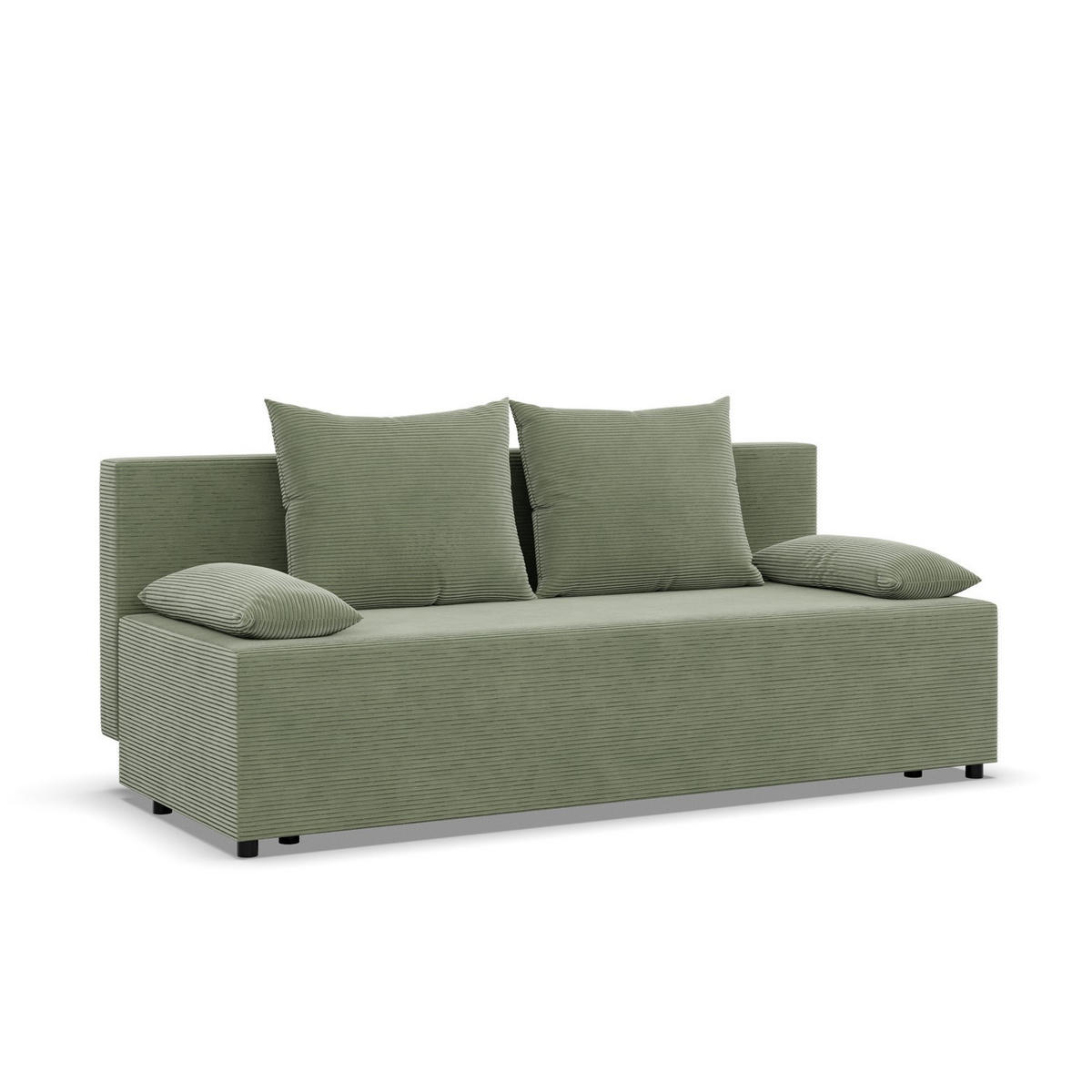 SOFA 3-SITZER MIT SCHLAFFUNKTION FERMO Grün - Grün, Textil (92/95/191cm) - Mebligo