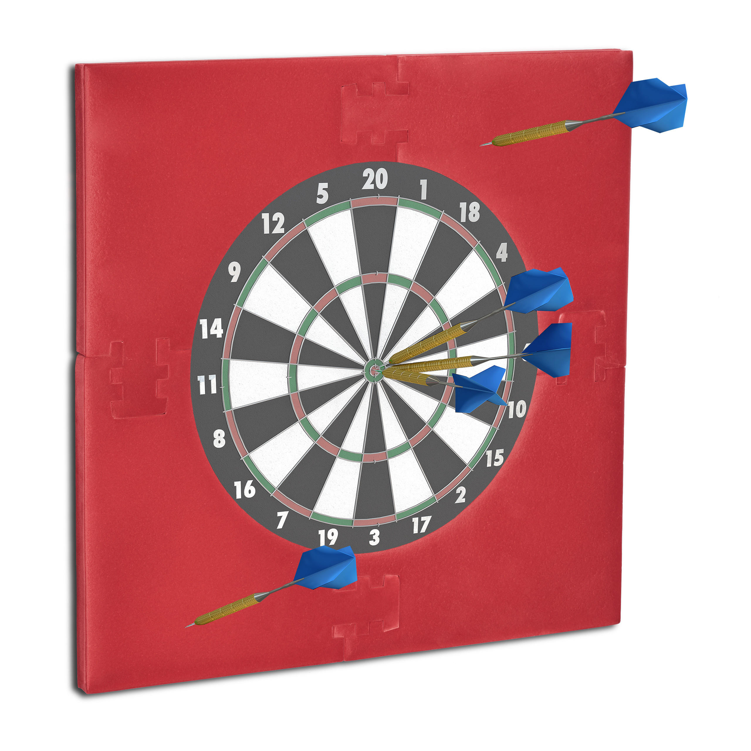 Relaxdays Dartschutzring Dunkelrot 71x71 cm