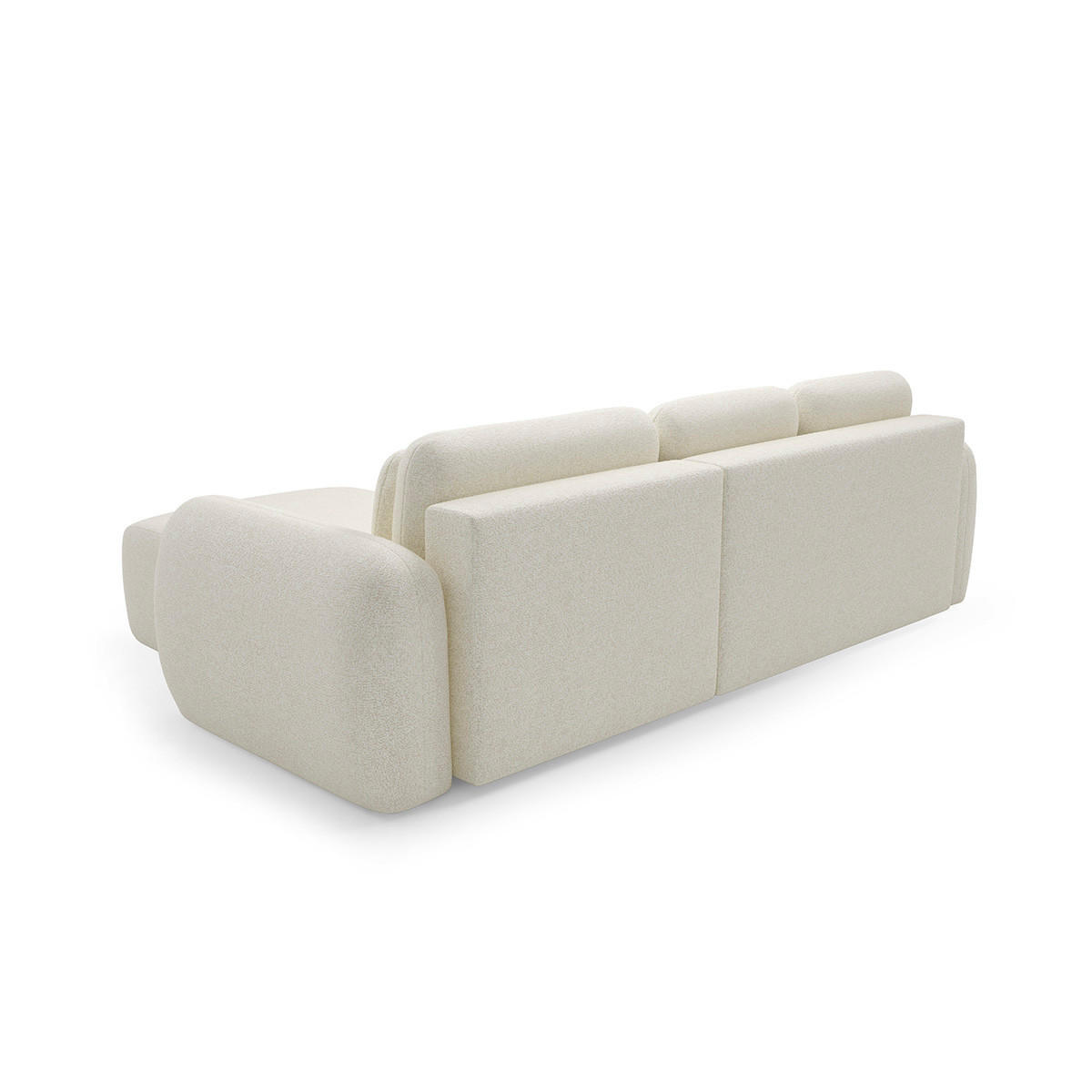 ECKSOFA Carmela 3 Sitzplätze Weiß - Weiß, Holz (304/190cm) - Petits-meubles
