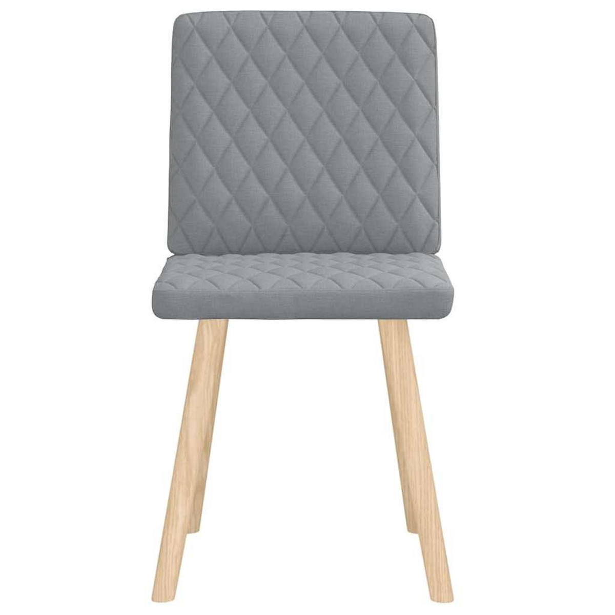 ESSZIMMERSTÜHLE 2 Stk. Hellgrau Stoff 45*54*86cm - Grau, Metall (45/86/54cm) - ZMH