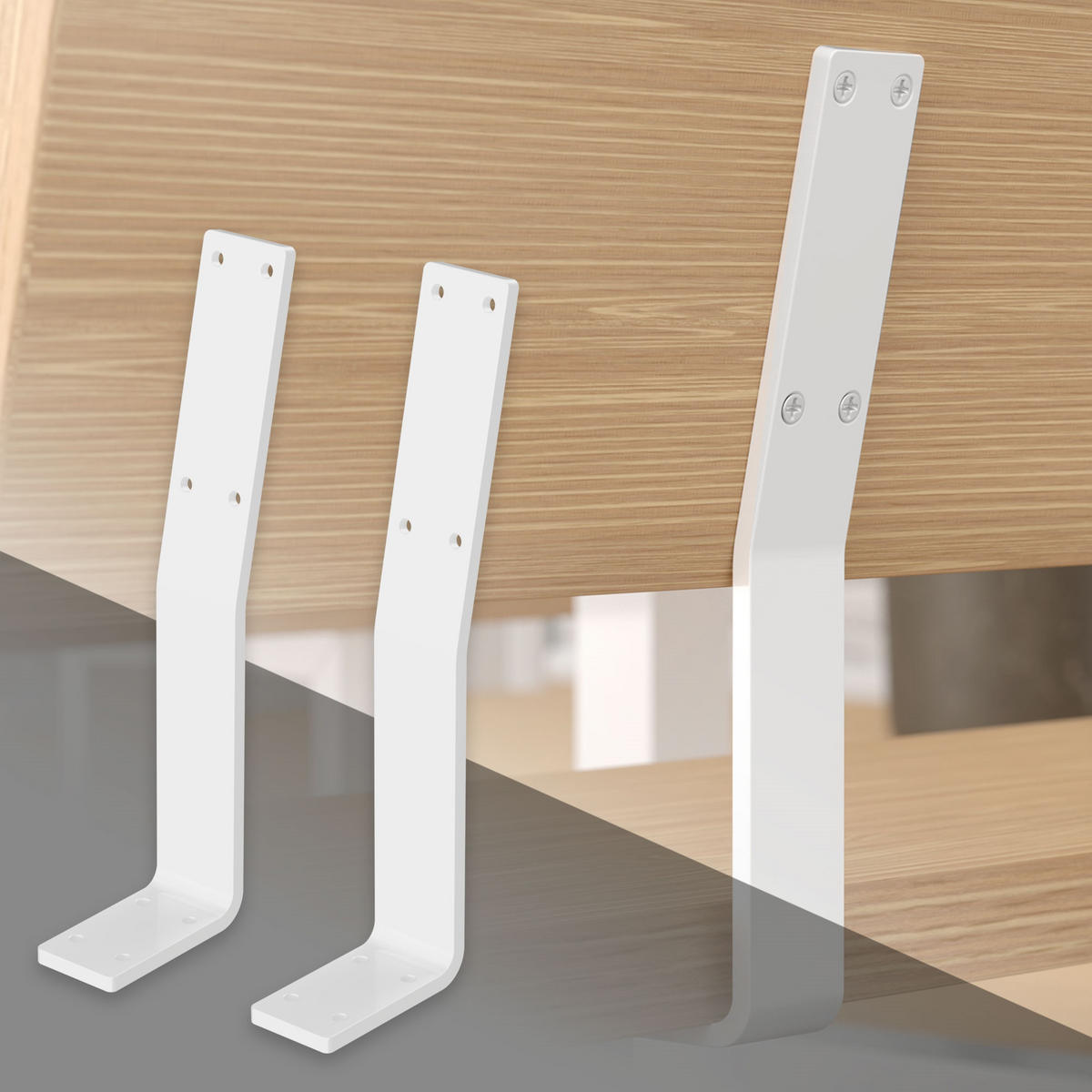 RÜCKENLEHNENHALTERUNG - Weiß, Metall (5/34.5/10cm) - ML-DESIGN
