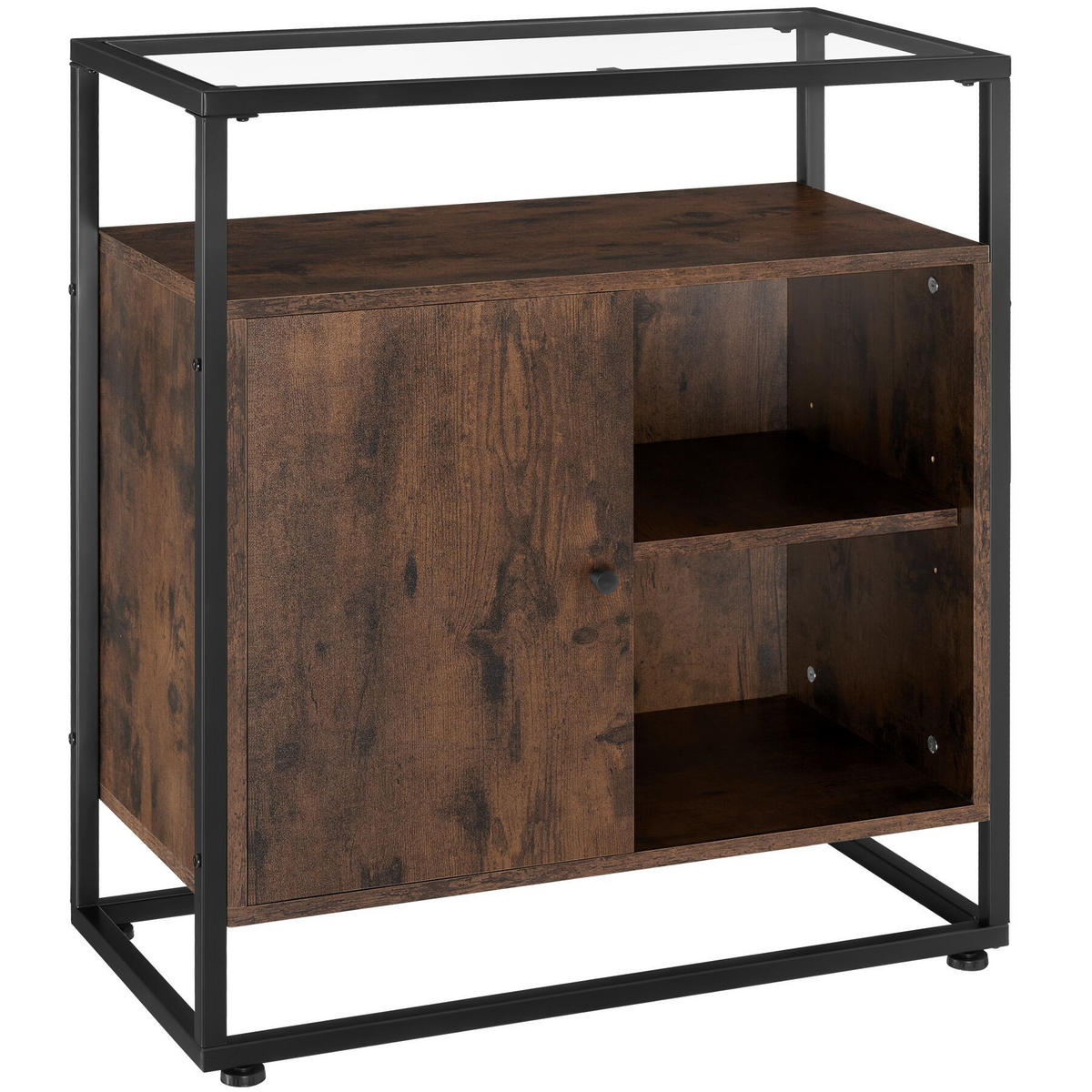 KOMMODE Conventry, 70 x 38 x 80,5 cm, Industrial Holz dunkel, rustikal - Rostfarben, Holzwerkstoff (70/38/80.5cm) - tectake