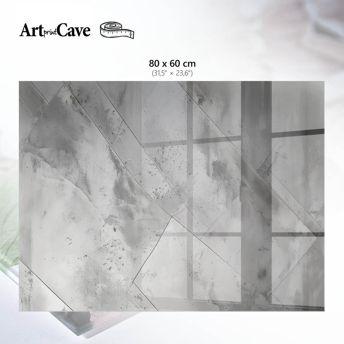 GLASPLATTE 80x60 cm – Geometrische Textur - Violett, Glas (0.4/80/60cm) - ArtPrintCave
