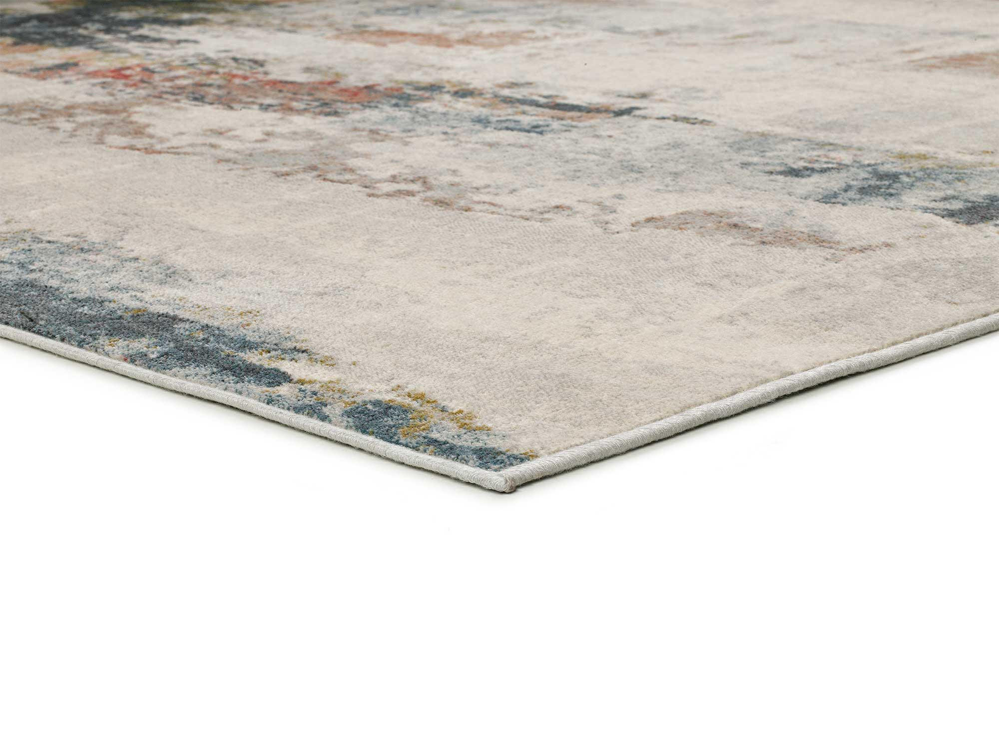 WEBTEPPICH Creme Bleik 135/195 cm - Blau/Rostfarben, Textil (135/195cm) - Atticgo