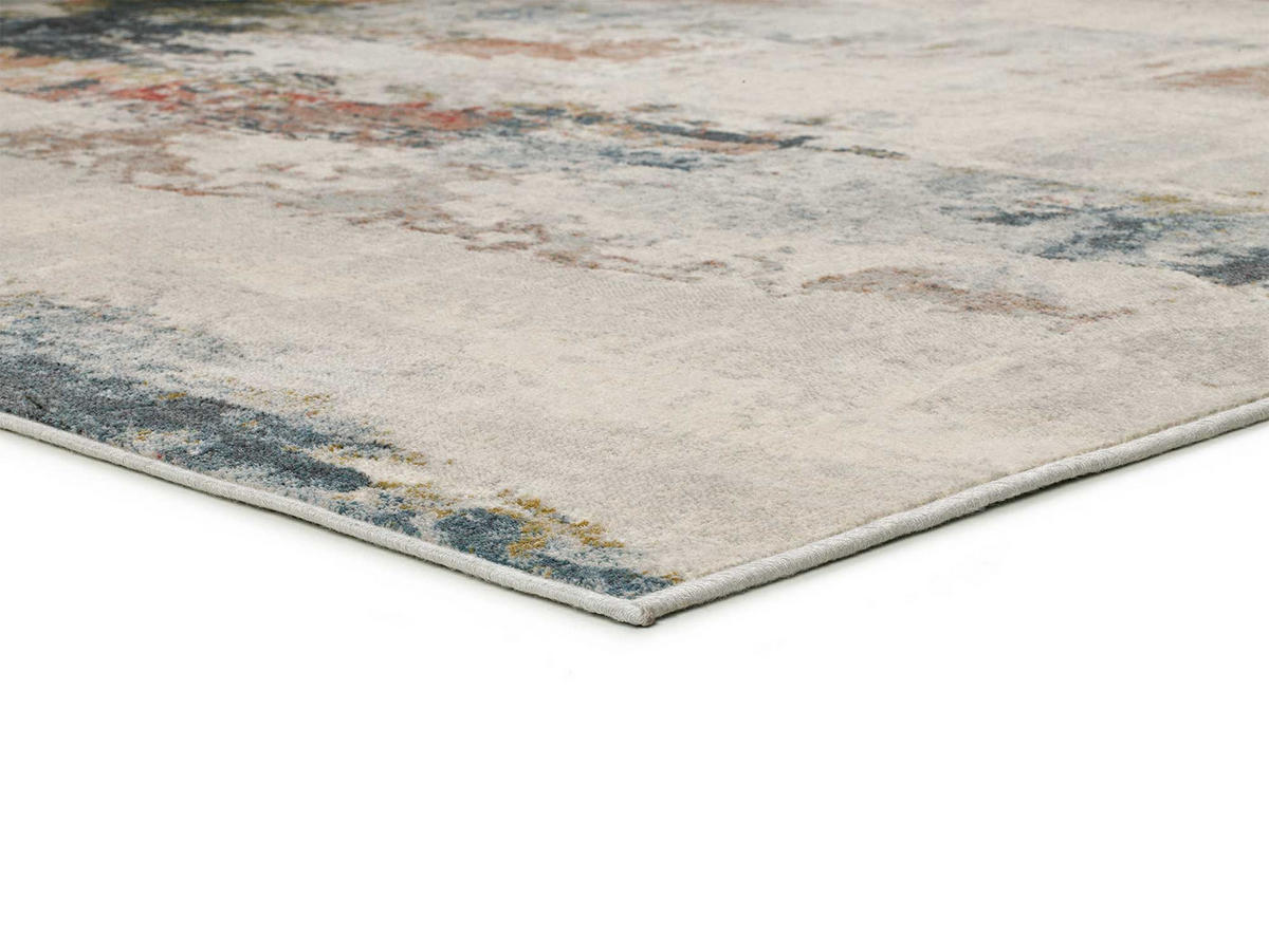 WEBTEPPICH Creme Bleik 135/195 cm - Blau/Rostfarben, Textil (135/195cm) - Atticgo