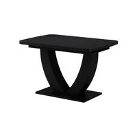 PRODUŽNI BLAGOVAONSKI STOL Fenaro Crna 120 x 80 + Izvlačno - crna, drvni materijal (80/120/77.4cm) - Vicco