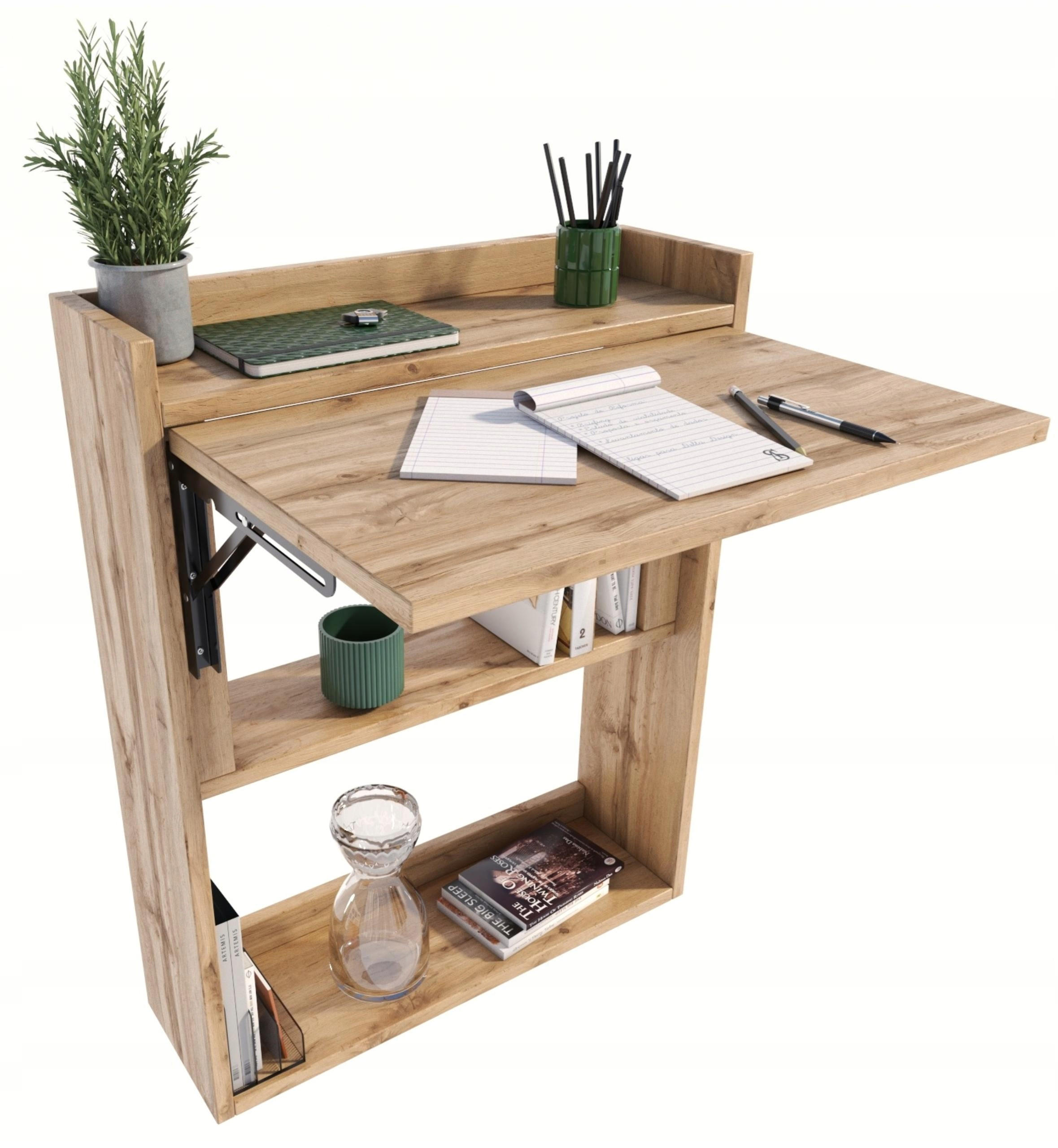 SCHREIBTISCH Klappbarer Wandregal Wotan Eiche 70/20/85 cm - Eiche Wotan, Holzwerkstoff (20/70/85cm) - Matkam Möbel