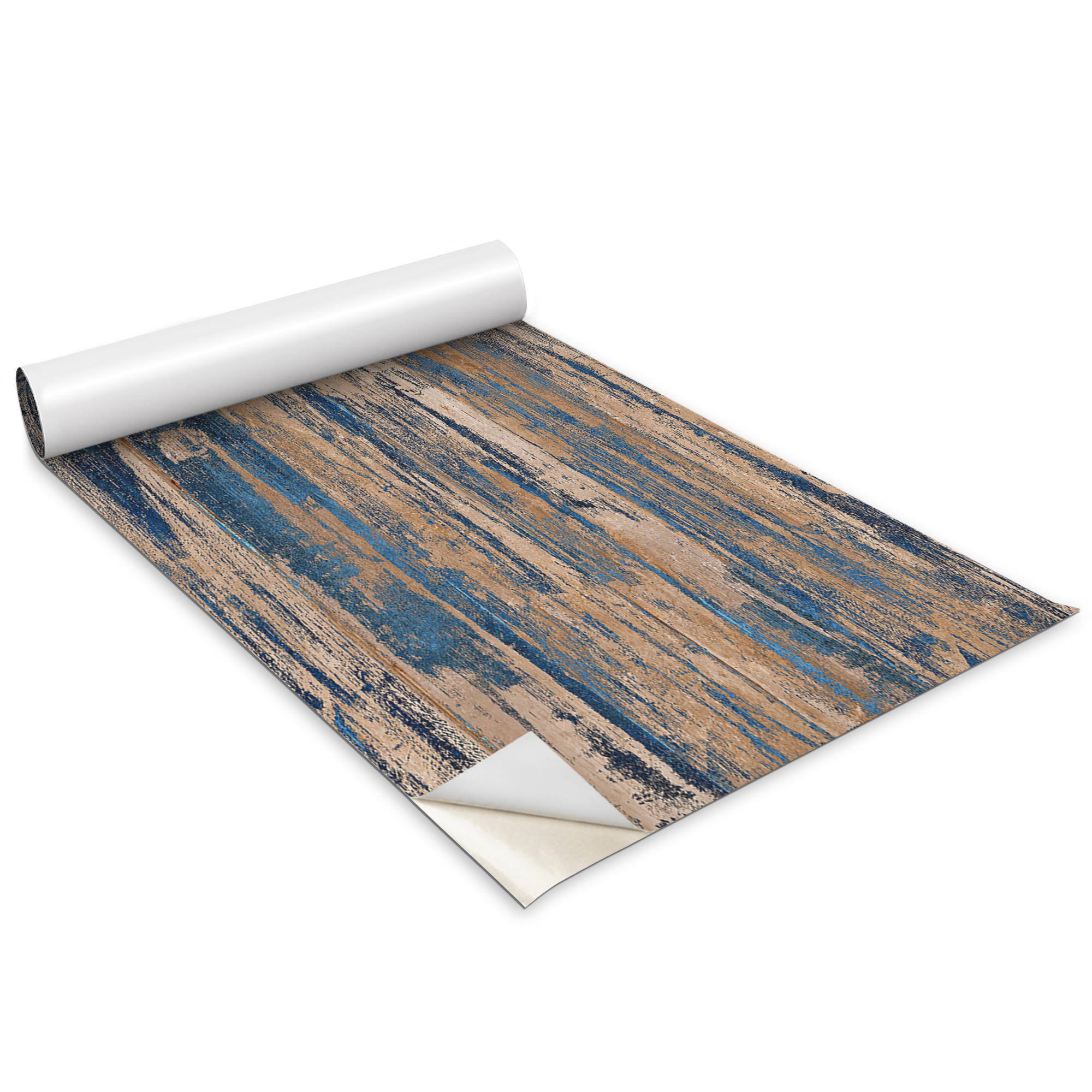 Wallfluent Möblaufkleber Braun, Türkis 50x0.1x100 cm