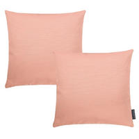 KISSENHÜLLE 2er Set Fino uni 50/50 cm - Dunkelrosa, Textil (50/50cm) - Magma Heimtexx