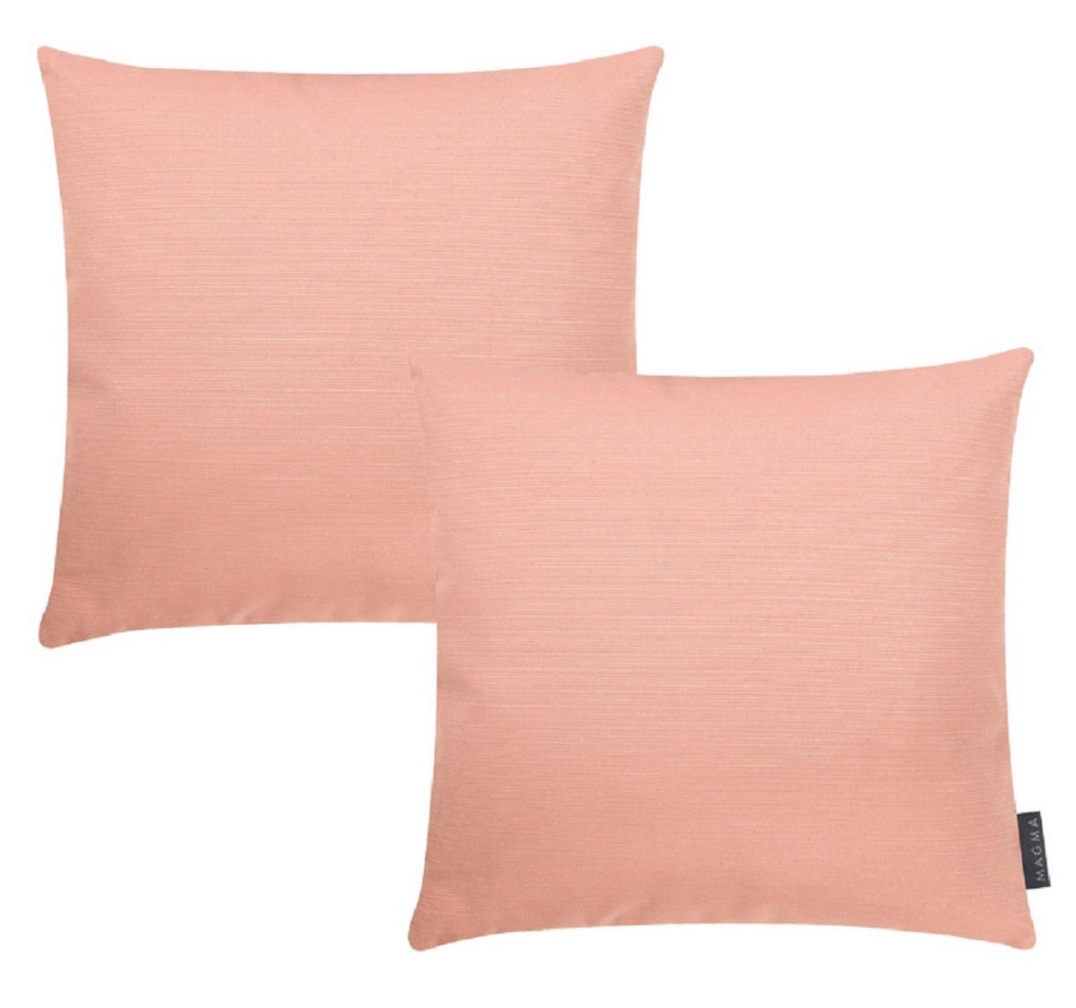 KISSENHÜLLE 2er Set Fino uni 50/50 cm - Dunkelrosa, Textil (50/50cm) - Magma Heimtexx