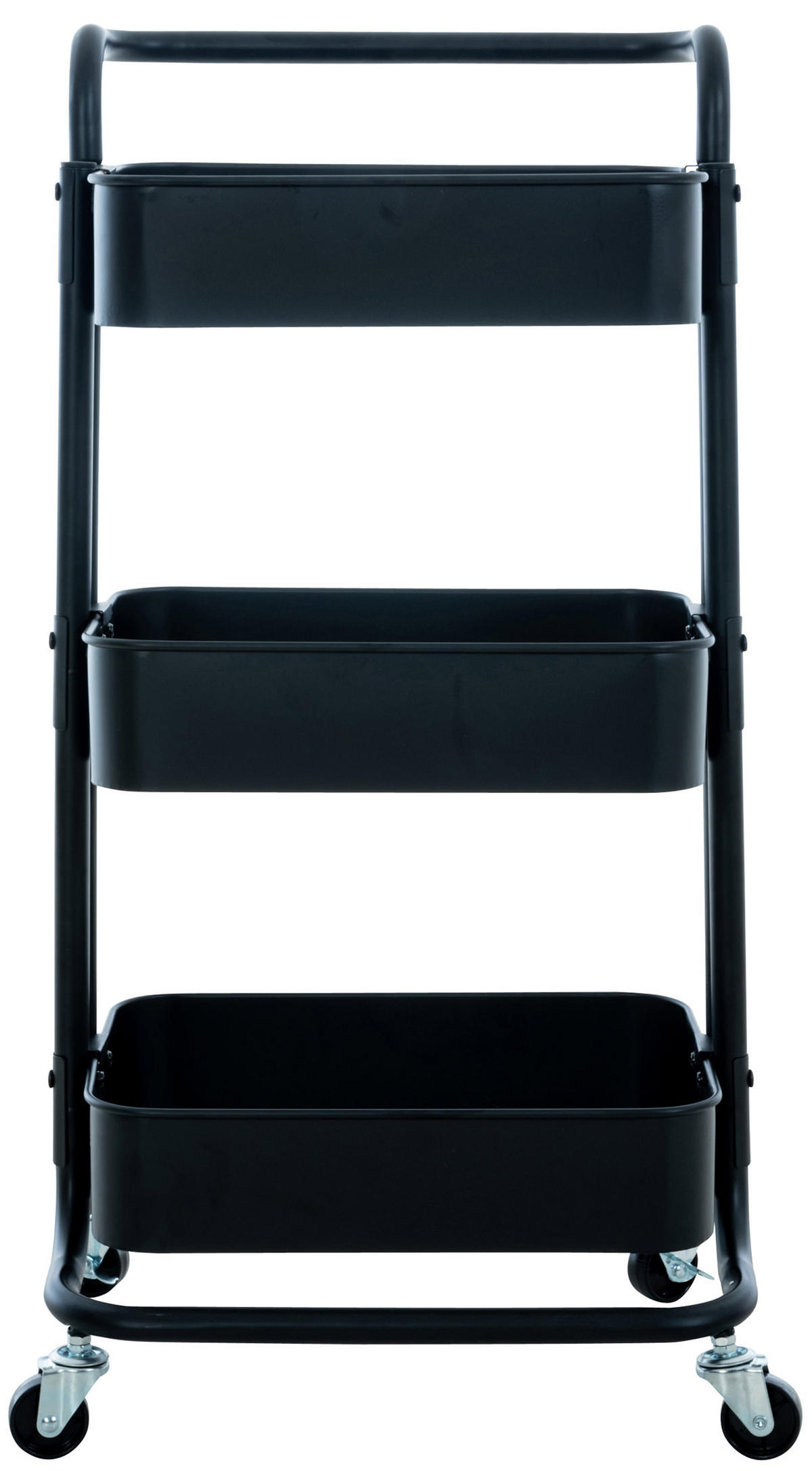 SERVIERWAGEN Metall Schwarz - Schwarz, Metall (43/86/36cm) - CLP