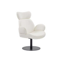 DREHSESSEL - Bouclé-Stoff - Weiß - ATORCO - Weiß, Textil (82/102/76cm) - Vente-Unique
