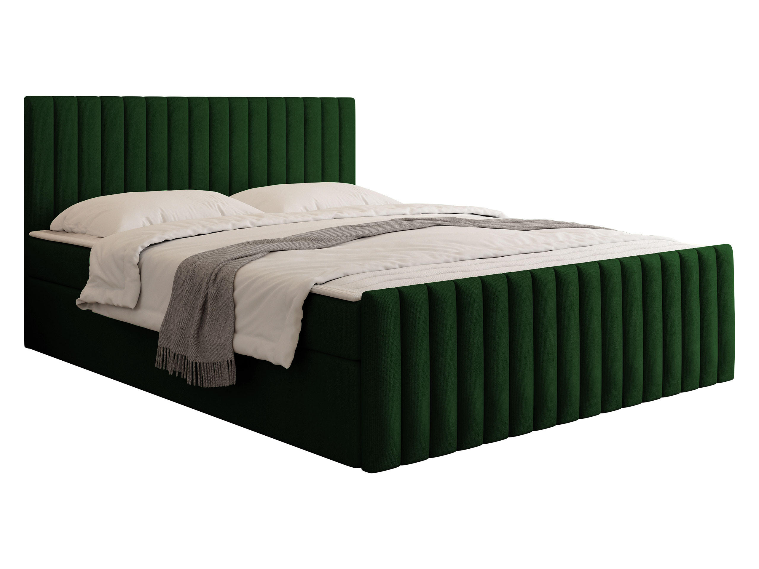 BOXBETT Tirulo Fix - H3 - Smaragdgrün/Schwarz, Holzwerkstoff/Kunststoff (140/200cm) - MIRJAN24
