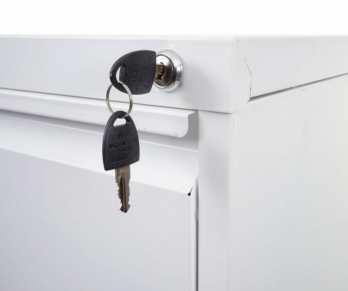HÄNGEREGISTERSCHRANK Weiß - Weiß, Metall (46/134/62cm) - MCW