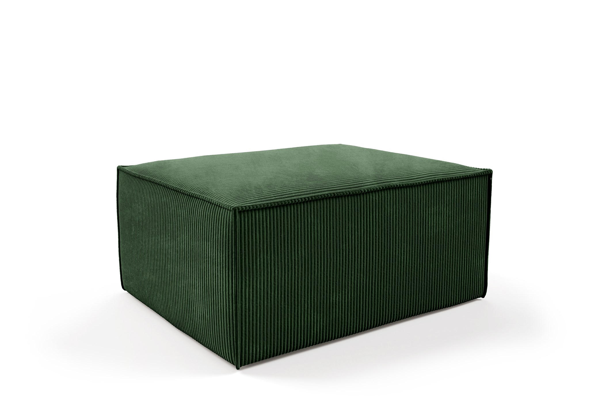 POUF Orto Grün, Hocker - Grün, Holzwerkstoff (100/42/82cm) - Bettso