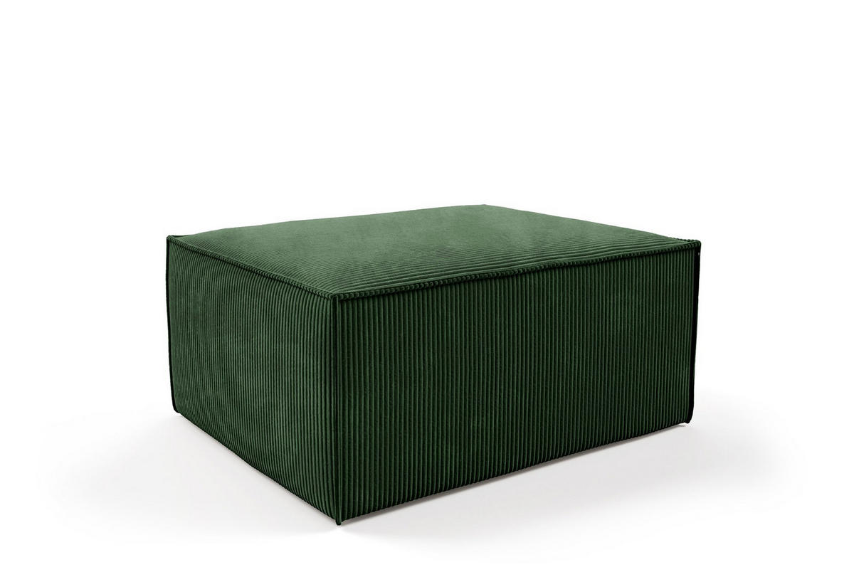 POUF Orto Grün, Hocker - Grün, Holzwerkstoff (100/42/82cm) - Bettso