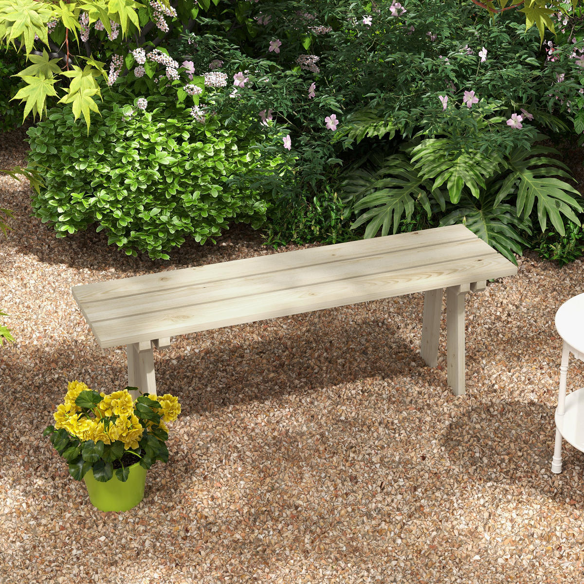 GARTENBANK,2-SITZER Holz,naturholz - Beige, Holz (130/45/38cm) - Vallsero