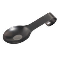 LÖFFELABLAGE Modern Kitchen Schwarz 25.5/9/4.5 cm Metall - Schwarz, Metall (9/4.5/25.5cm) - Mondex
