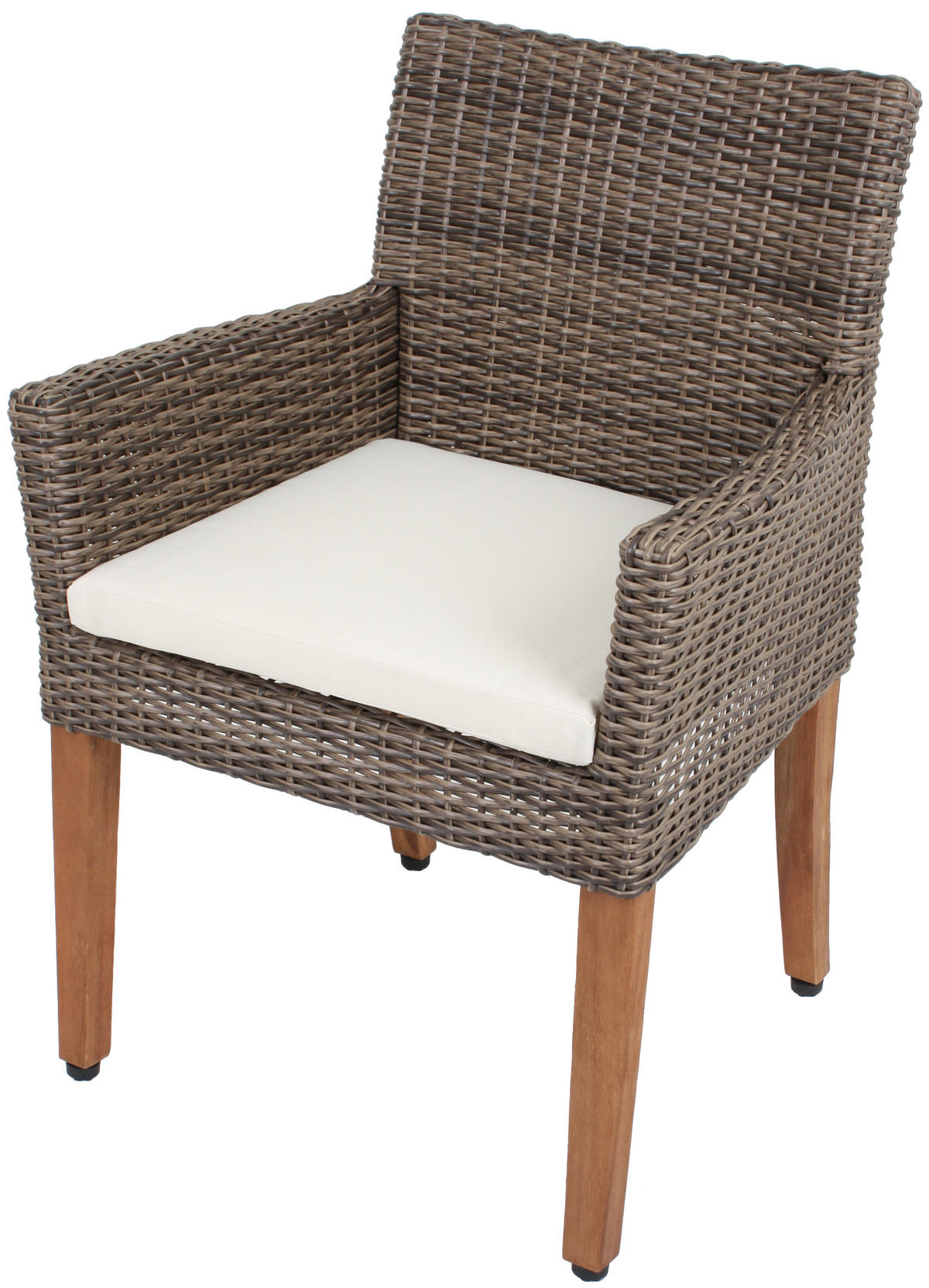 GARTENSTUHL 2er Set Dover mit Auflage Relaxsessel - Braun, Holz (65/87/60cm) - DELUKE